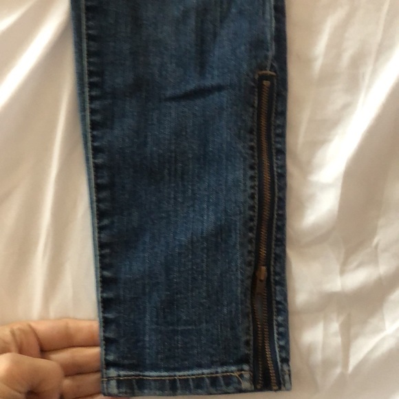 Cache Light Blue Low Rise Side Slit Ankle Zip Skinny Stretch Denim Jeans Size 2 - Picture 13 of 14